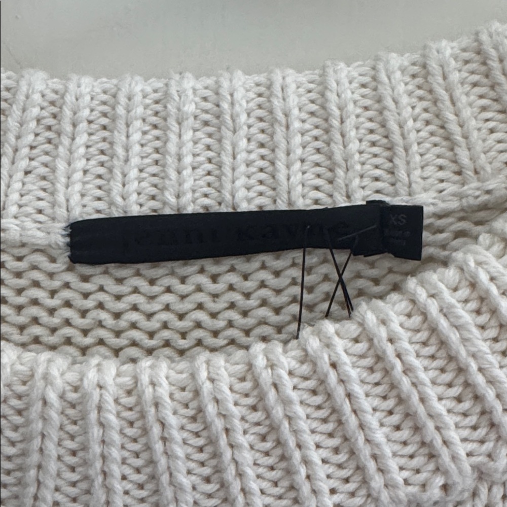 jenni kayne striped black and white crewneck cotton sweater XS - Picture 3 of 3